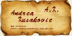 Andrea Kušaković vizit kartica